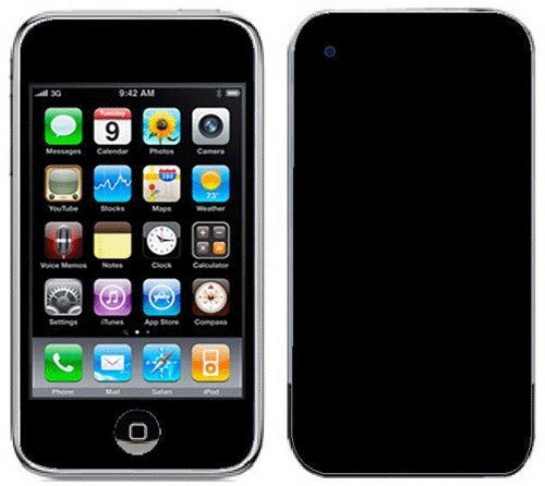 Black Skin Cover Design Decal Skin Sticker for Apple 3G iPhone iPhone 3GS 3G S