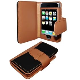 Piel Frama Apple iPhone 3G / 3GS Leather Wallet (Black/Tan)