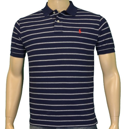 Polo Ralph Lauren Men's Striped Mesh Shirt Navy