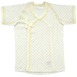 ベビーストーリー メルマ加工 水玉柄フライス 立体裁断 短肌着 50cm クリーム EF14011 日本製