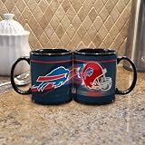 NFL Buffalo Bills 11-Ounce Black Helmet Mug (2 Pack)