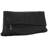 BCBGMAXAZRIA Evening Metal Mesh Fold-Over Clut