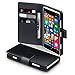 Nokia Lumia 830 Case, Terrapin [GENUINE LEATHER] Lumia 830 Case Executive [Black] Premium Wallet Case with Card Slots & Bill Compartment Case for Nokia Lumia 830 - Black