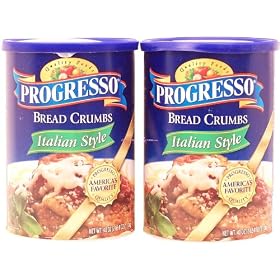 - 	 Progresso bread crumbs, italian style, 2-pack 80oz Canister