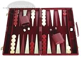 Deluxe Backgammon Set - Maroon - 15x10