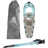 Yukon Charlies Women's 8x25 All-Terrain Recreational Snowshoe Kit with Trekking Poles and Gear Bag