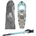 Yukon Charlies Women's 8x25 All-Terrain Recreational Snowshoe Kit with Trekking Poles and Gear Bag