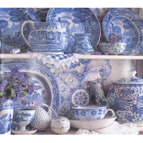 Blue and White China Design Large Luxury Serving Tray
