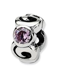 Sterling Silver s Pink Cz Bead by Reflection Beads, Best Quality Free Gift Box Satisfaction Guaranteed