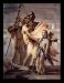 Giovanni Battista Tiepolo (Frescoes in the Villa Vallmarana, Vicenca, Scene: Aenaeas presents Dido, Queen of Libya and Carthage Erbauerin his son as ascanius Amor, Detail) Framed Art Poster Print - 11 X 17