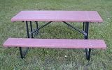 Engineered Plastic Systems SPT4 4 ft Bench and Table in Redwood