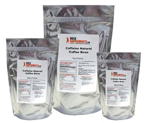 BulkSupplements Pure Caffeine Natural Coffee Bean Powder (100 grams)