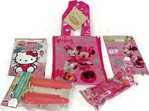 Girl's Bundle of Playtime Fun 5 Item Bundle Includes: Bag, Carrot Jump Rope, Candy-filled Eggs, Sticker Book, Play Pack