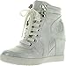 Top Moda Eric-9 High Top Lace Up Womens Wedge Sneakers
