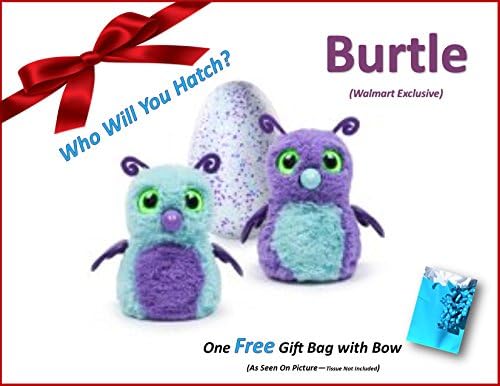 Interactive Hatchimals Hatching Egg (Burtle - Purple/Teal) and Gift Bag Bundle (Set of 2 Pieces)