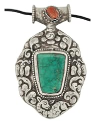 Sterling Silver Handmade Jewelry Turquoise Pendant Necklace