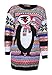 Forever Women's Aztec Penguin Print Neon Christmas Jumper