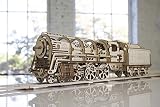 UGears - 460 Dampf lokomotive mit 3D-Puzzle-TENDER ist ein einzigartiges Produkt von umweltfreundlichen Holz