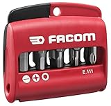 Facom ドライバービットマイナス、十字、六角 10個入り E.111