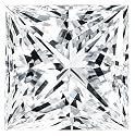 Certified Diamond (Princess, Very Good cut, .63 carats, E color, VVS1 clarity)