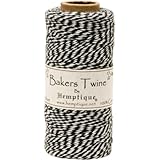 Hemptique Cotton Baker's Twine Spool 2 Ply, 410-Feet, Black