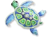 Pearly Turtle Sterling Silver & Enamel Pin
