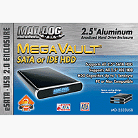 Mad Dog Multimedia MegaVault 2.5in Anodized Combo Enclosure