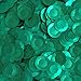 20mm Cup Round Sequins Green Matte Silk Frost. Made in USA