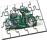 Personalised Koolart Peugeot Elyseo Scooter Wooden A5 Jigsaw