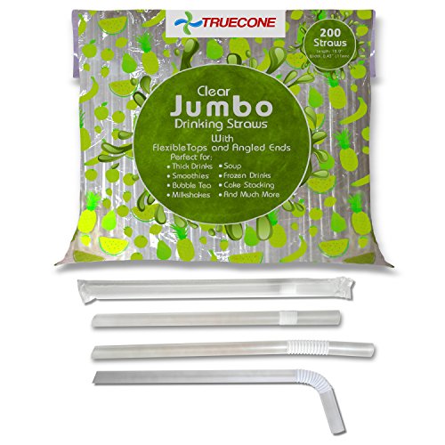 TRUECONE (200 Count) BIG Bubble Tea Jumbo Straws 10