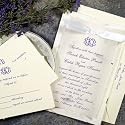 Gartner 50-Count Hand Made Paper Wedding Invitation Kit - Natural Purple Paper Accents