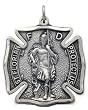 St. Florian Medal 1 1/8" Shield Pendant Necklaces Cord