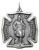 St. Florian Medal 1 1/8" Shield Pendant Necklaces Cord