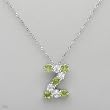 Necklace With 2.74ctw Precious Stones - Genuine Peridots and Topazes Crafted in 925 Sterling silver Length 16in