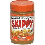 Skippy Creamy Peanut Butter, Roasted Honey Nut, 18-Ounce Jars (Pack of 4)