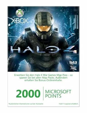 Xbox 360 - Live Points Card 2000 - im Design von Halo 4