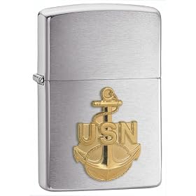 Zippo Navy Anchor Emblem Pocket Lighter
