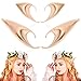 FRESHME 2 Pairs Elf Ears - Medium and Long Style Cosplay Fairy Pixie Elf Ears Soft Pointed Ears Tips Anime Party Dress Up Costume Masquerade Accessories Halloween Elven Vampire Fairy Ears (2 Pairs)