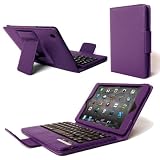 Poetic KeyBook Removable Bluetooth Keyboard Case for iPad Mini Purple(Support Auto Sleep/Wake Function)(3 Year Manufacturer Warranty From Poetic)