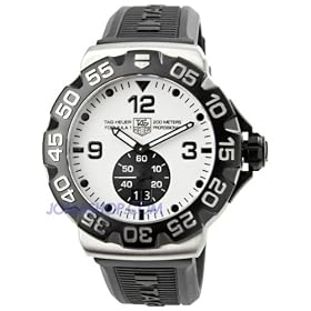 Tag Heuer Men’s Formula 1 Grande Date White Dial Rubber Strap Watch #WAH1011.BT0717