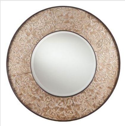 Clarissa Antiqued Wall Mirror - 31"H x 31"W