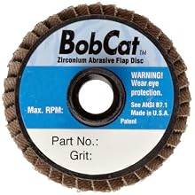 Weiler BobCat 2" Diameter, 60 Grit, Zirconium, Plastic Backing, Specialty Abrasive Flap Mini Disc