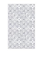 Huella deco Alfombra de Vinilo (Azul/Blanco)