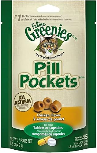 Pill Pockets for Cats CHICKEN 1.6 oz (45 pockets)