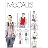 McCall's Patterns M2447 Men's Lined Vest, Shirt, Tie In Two Lengths and Bow Tie, Size Y (SM-MED-LRG)