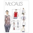 McCalls Patterns M2447 Mens Lined Vest, Shirt, Tie In Two Lengths and Bow Tie, Size Y (SM-MED-LRG)