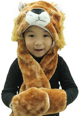 Hee Fly Plush Animal Winter Hats with Paws