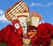 Touches My Heart Chocolate Gift Set in Heart Shaped Basket