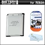 Battery Kit For Nikon COOLPIX S100 16 MP CMOS Digital Camera Includes Exten ....