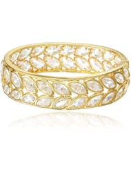 CZ by Kenneth Jay Lane 80 cttw Hinged Marquis Bangle Bracelet, 2.5"